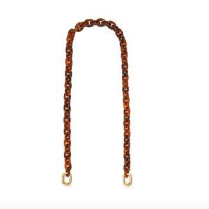 Clare V. Shoulder Strap in Tortoise Mini Resin